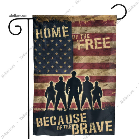 Patriotic House Flag Double Sided - USA Memorial Day 4th of July Outdoor Decor