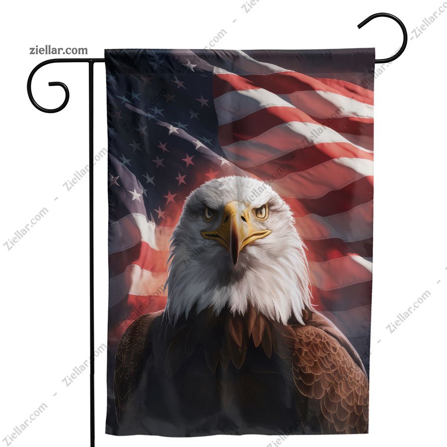 Patriotic Bald Eagle Flag USA Garden Yard Decor American Banner for Home