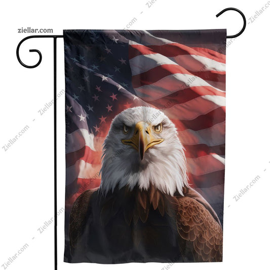 Patriotic Bald Eagle Flag USA Garden Yard Decor American Banner for Home