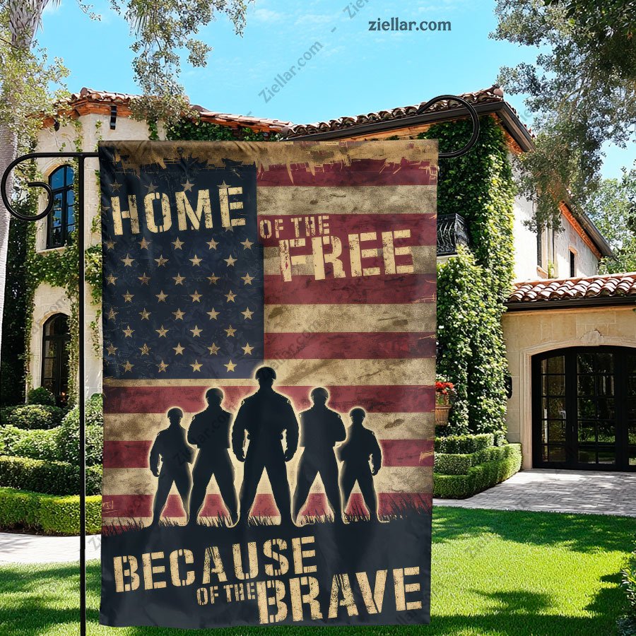 Patriotic House Flag Double Sided - USA Memorial Day 4th of July Outdoor Decor