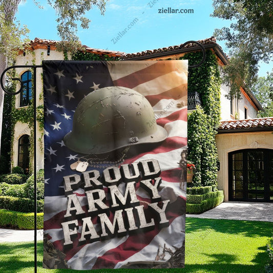 Patriotic Proud Army Family Garden Flag Military Yard Banner Home Decor USA