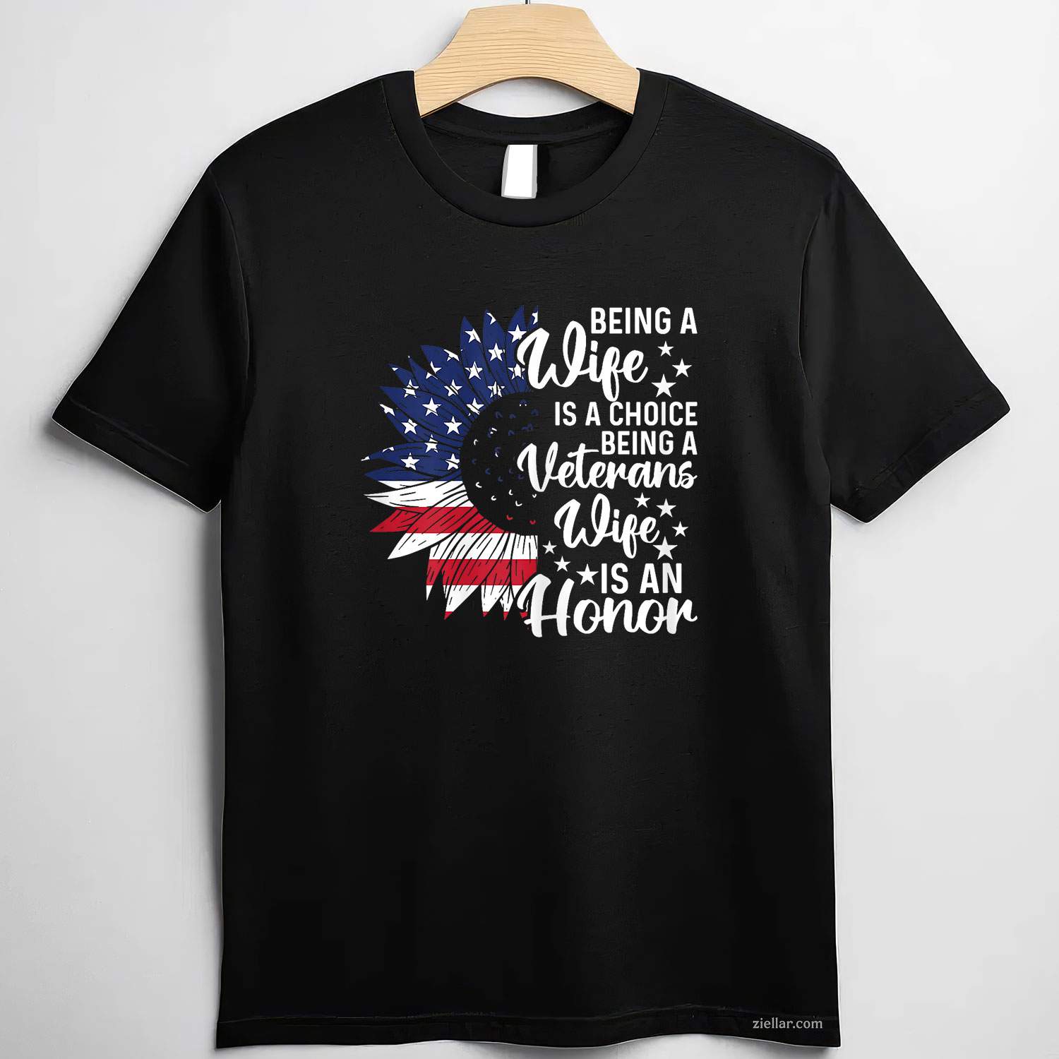 Patriotic Veterans Day Being A Veterans Wife Is An Honor T-Shirt And Tee For Women