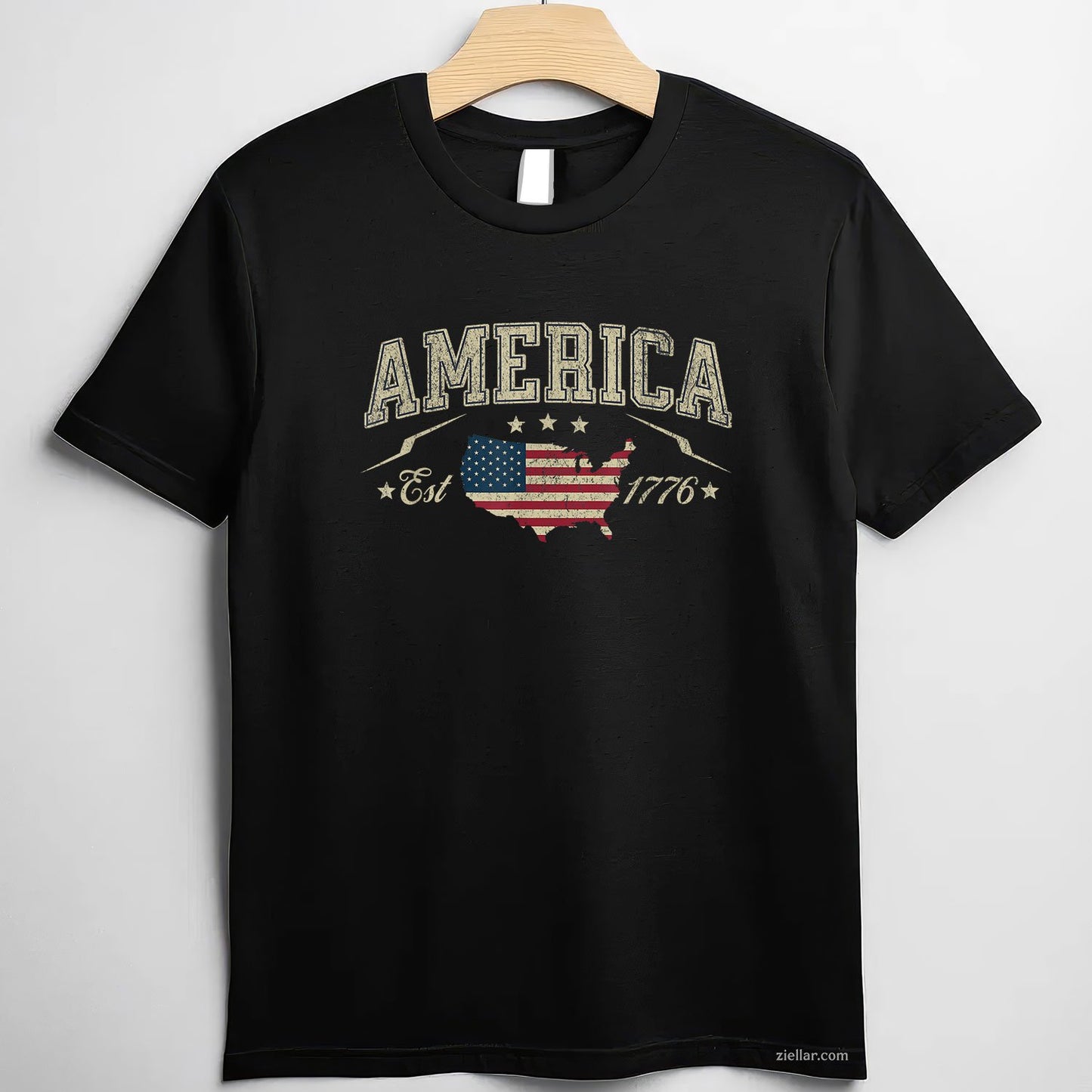 Patriotic American Flag USA Est 1776 4th