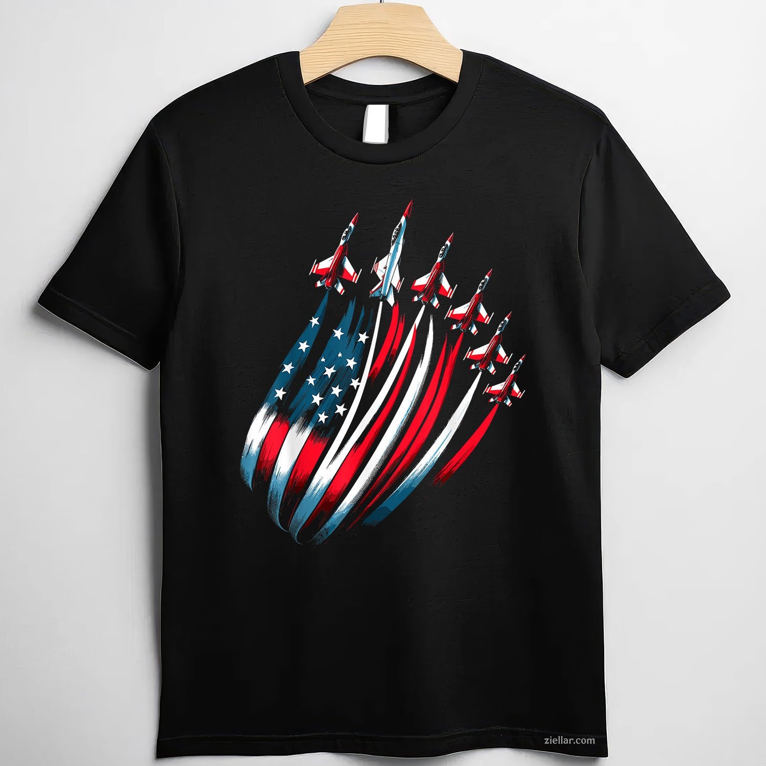 Patriotic USA Flag Fighter Jets 4th