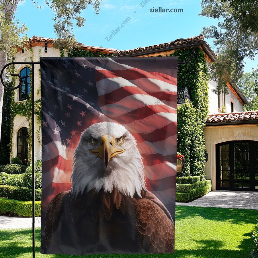 Patriotic Bald Eagle Flag USA Garden Yard Decor American Banner for Home