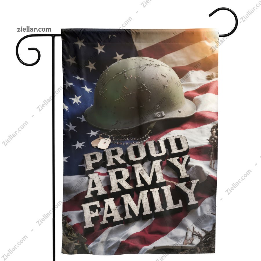 Patriotic Proud Army Family Garden Flag Military Yard Banner Home Decor USA