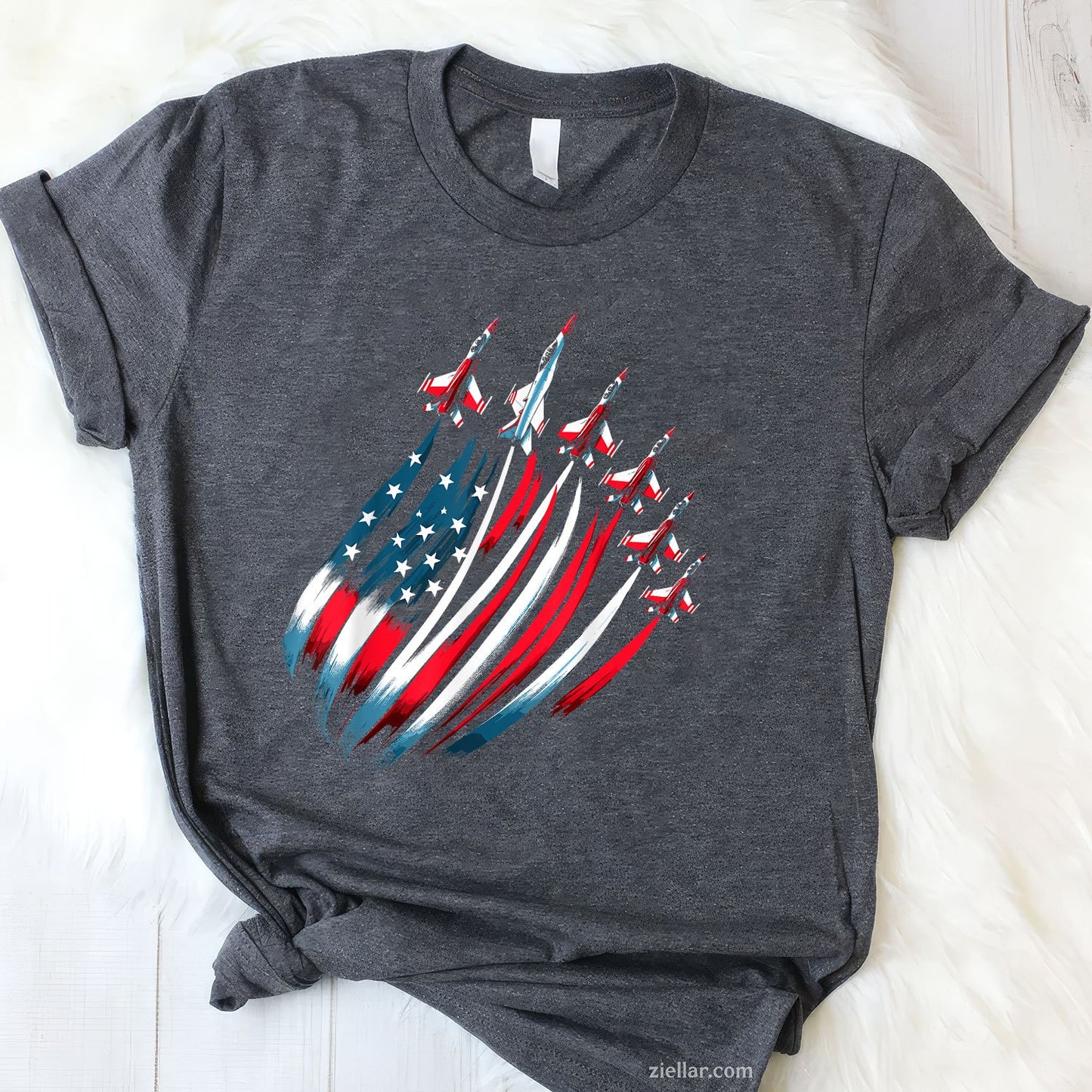 Patriotic USA Flag Fighter Jets 4th