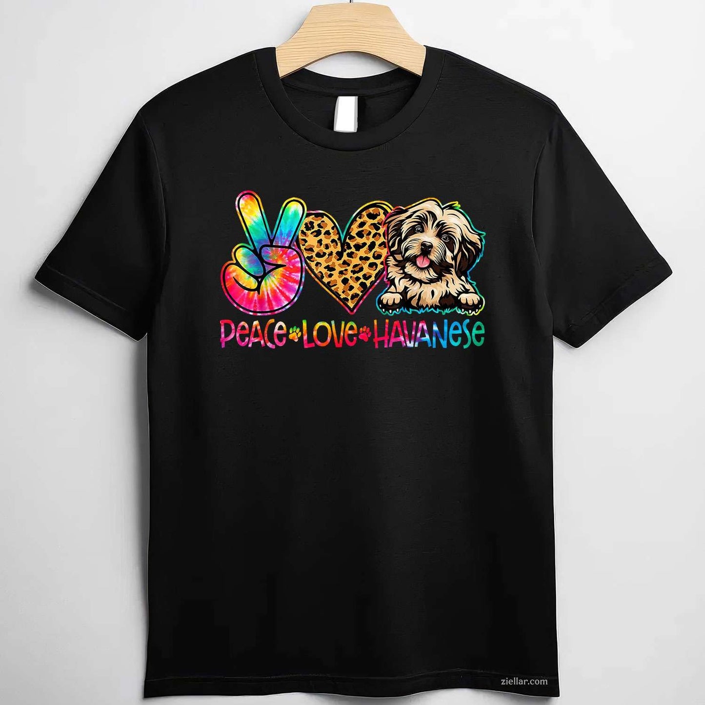 Peace Love Havanese Tie Dye Dog Lover T-Shirt, Vintage Graphic Tee For Men Women Adults