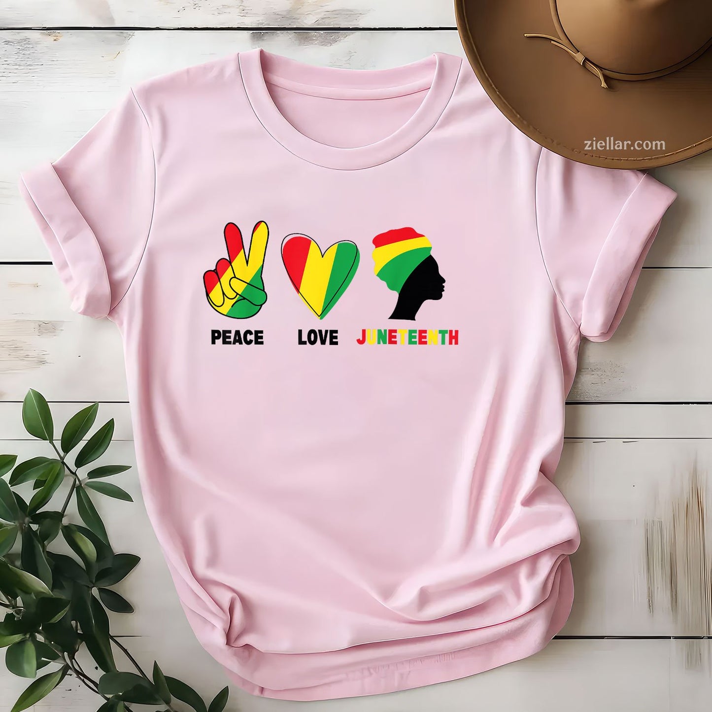 Peace Love Juneteenth TShirt Unisex Adult TShirt And