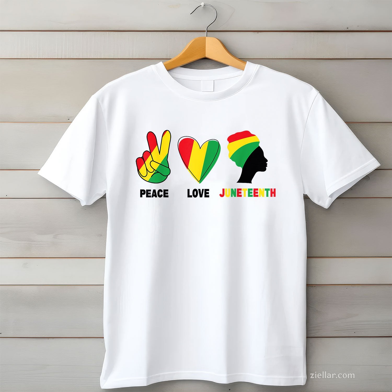 Peace Love Juneteenth TShirt Unisex Adult TShirt And