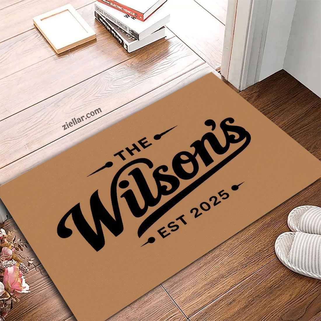 Personalized Family Name Doormat - Custom Last Name Rug for Home Entryway