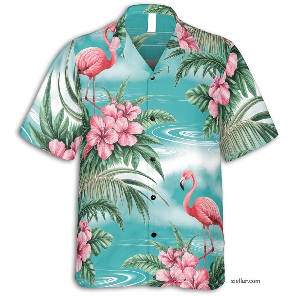 Pink Flamingo Tropical Flowers Hawaiian Shirts for Men and Women 2025 – Fun and Casual Island Shirt