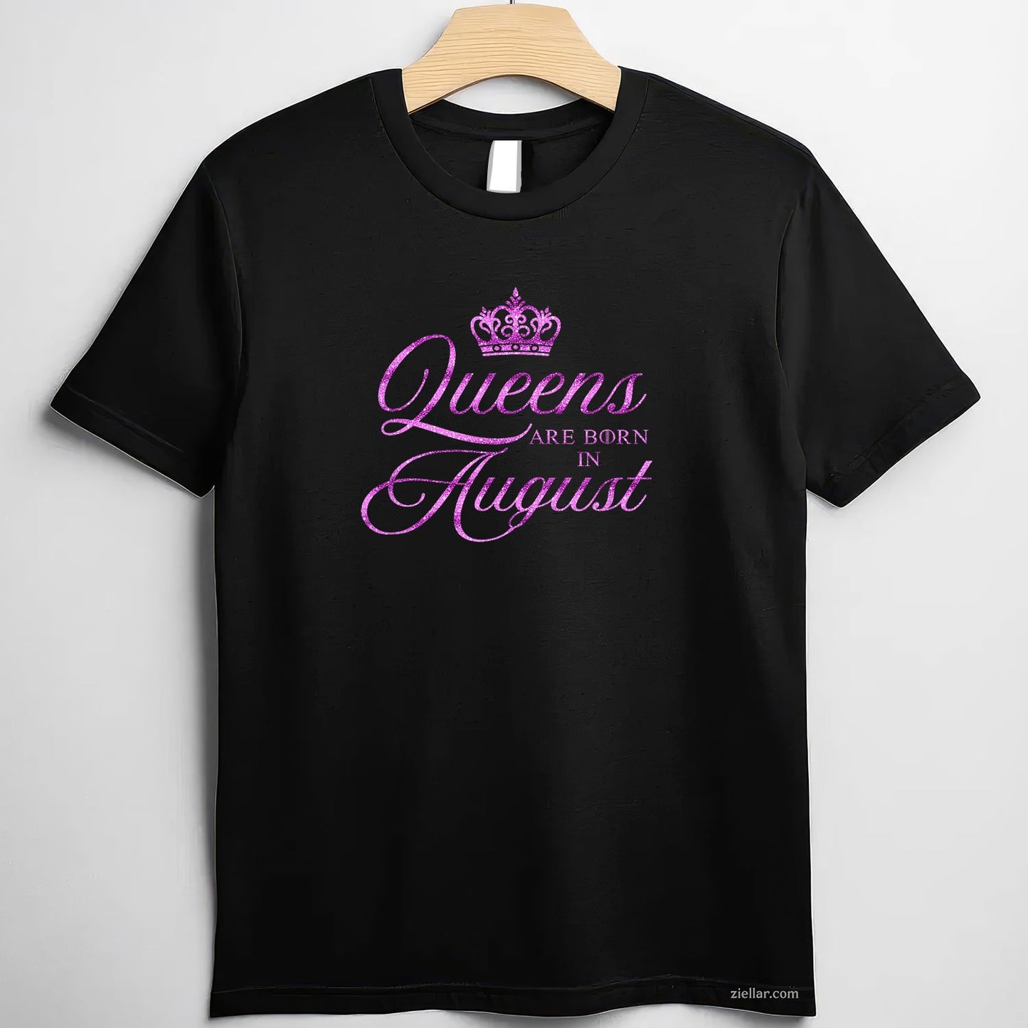 Pink Leo Queen Tee and T-Shirt, Funny August Birthday T-Shirt Gift for Women Adults