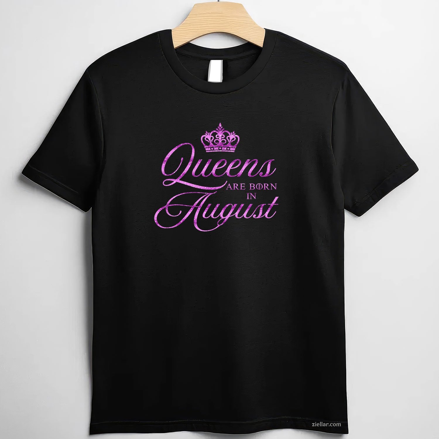 Pink Leo Queen Tee and T-Shirt, Funny August Birthday T-Shirt Gift for Women Adults