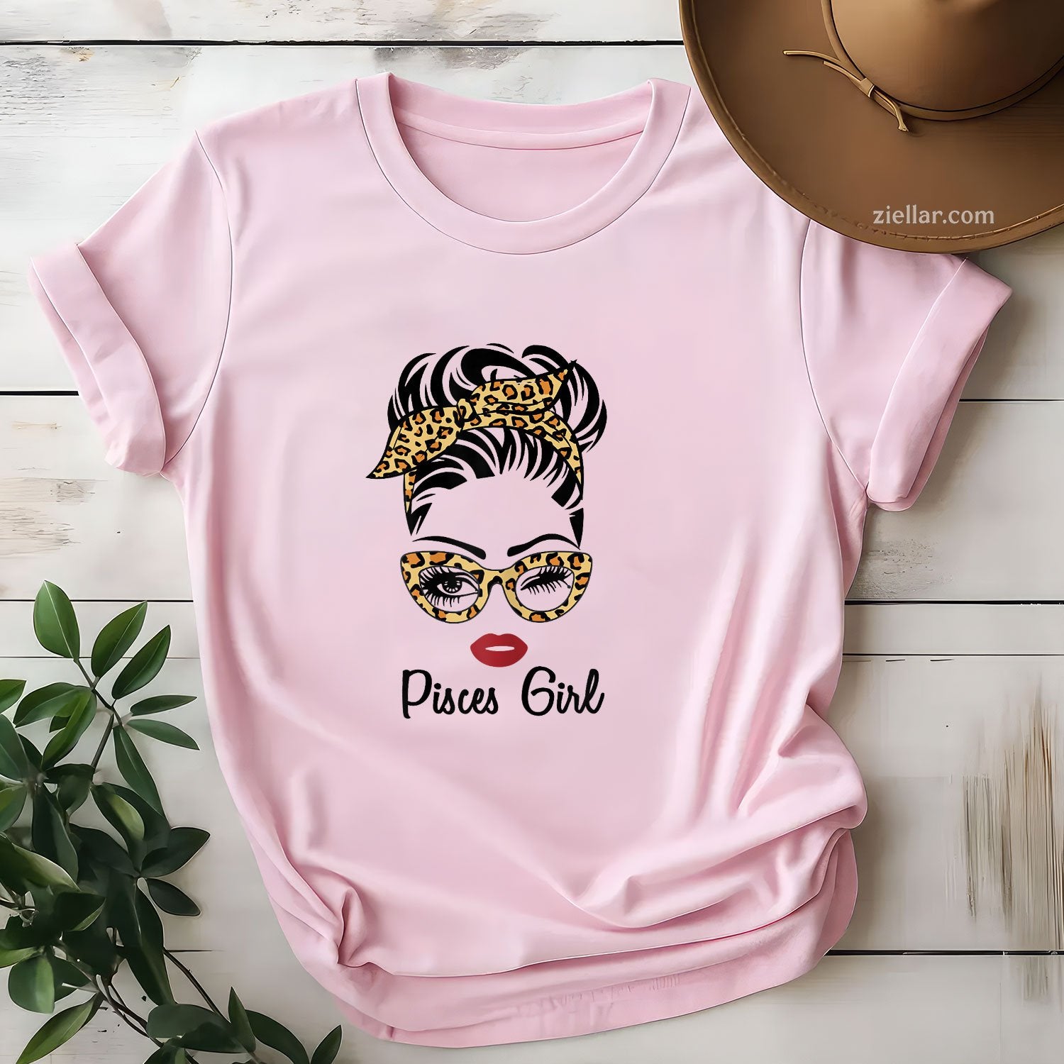 Pisces Girl Zodiac Tee and T-Shirt, February March Birthday T-Shirt Gift for Women Adults