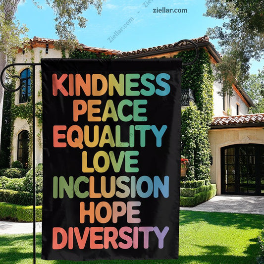 Pride Garden Flag 12x18_ Double Sided Kindness Peace Love Equality Yard Decor