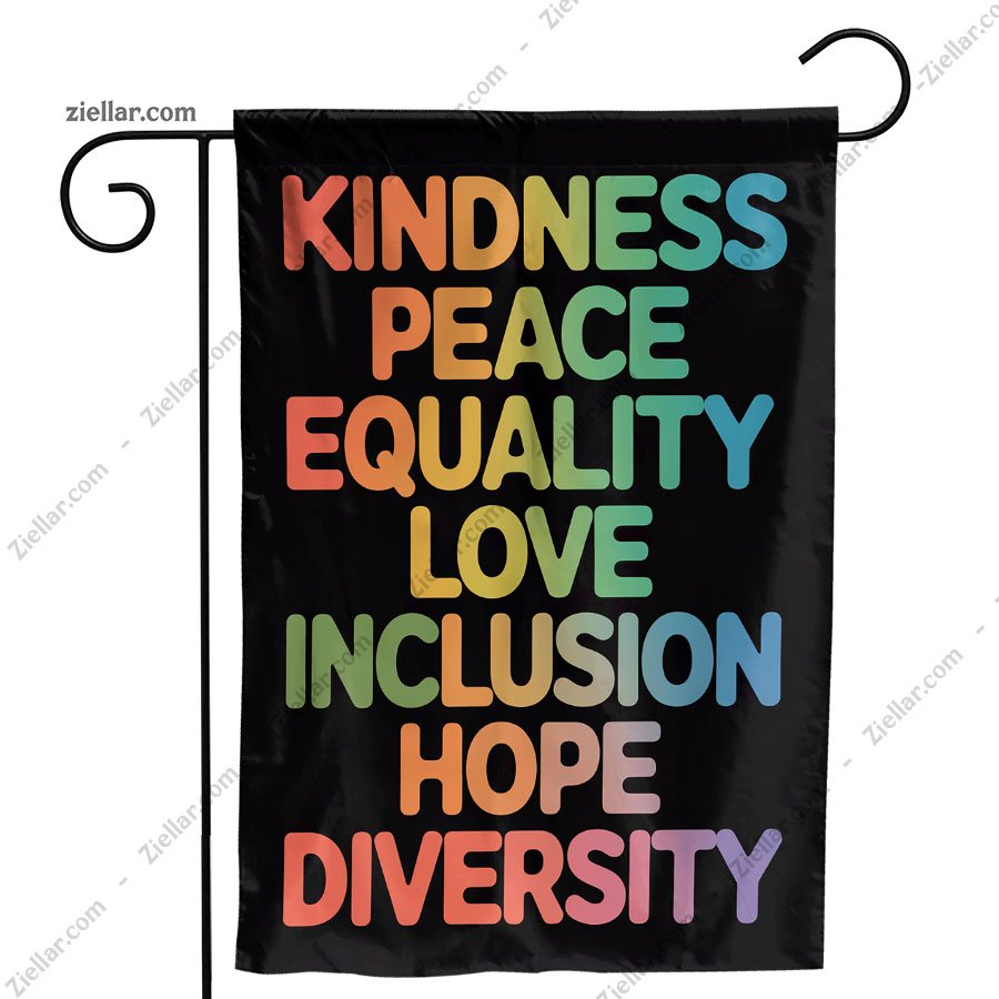Pride Garden Flag 12x18_ Double Sided Kindness Peace Love Equality Yard Decor