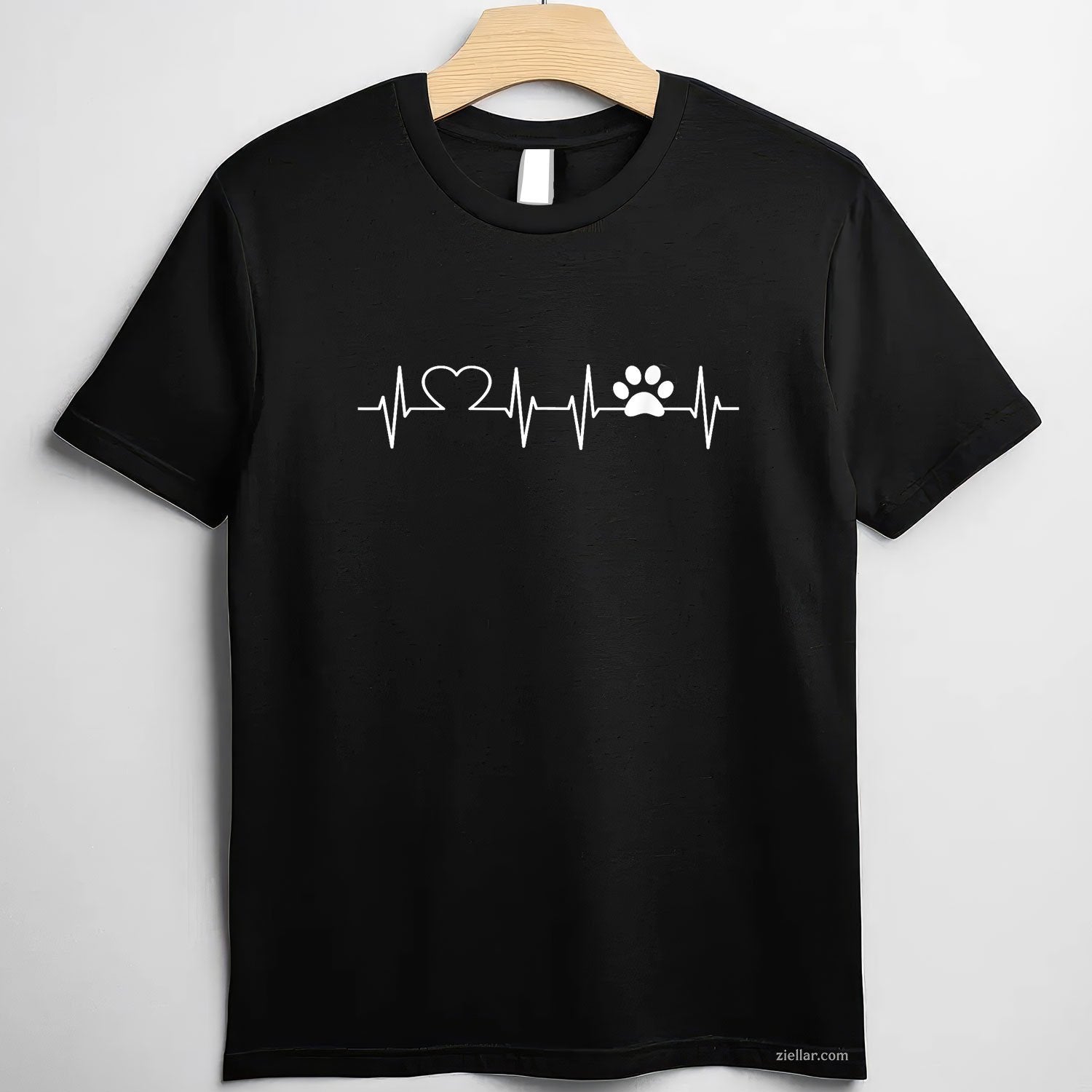 Print Heartbeat Dogs And Cats Lovers T-Shirt, Vintage Graphic Tee For Men Women Adults