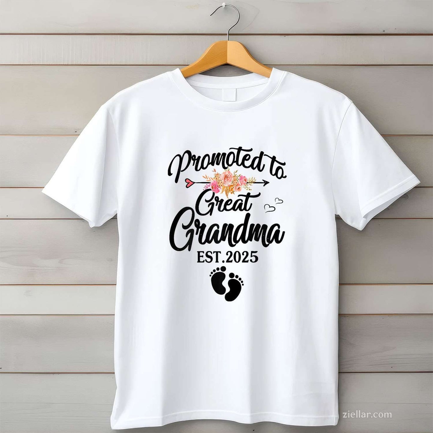 Promoted To Great Grandma 2025 Mother's Day For Grandma 2025 T-Shirt Tee for Men Women Adults Unisex