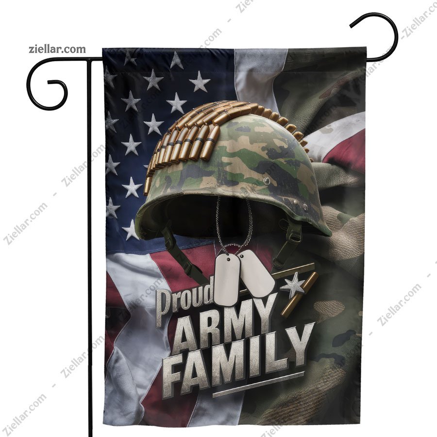 Proud Army Family Flag Patriotic Military Garden Yard Decor Banner USA Home