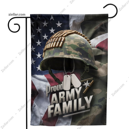 Proud Army Family Flag Patriotic Military Garden Yard Decor Banner USA Home