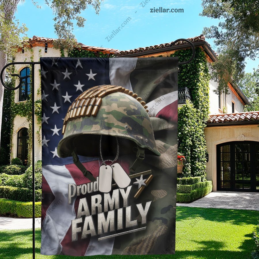 Proud Army Family Flag Patriotic Military Garden Yard Decor Banner USA Home