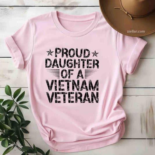 Proud Daughter Of A Vietnam Veteran, Vintage Design T-Shirt And Tee For Men
