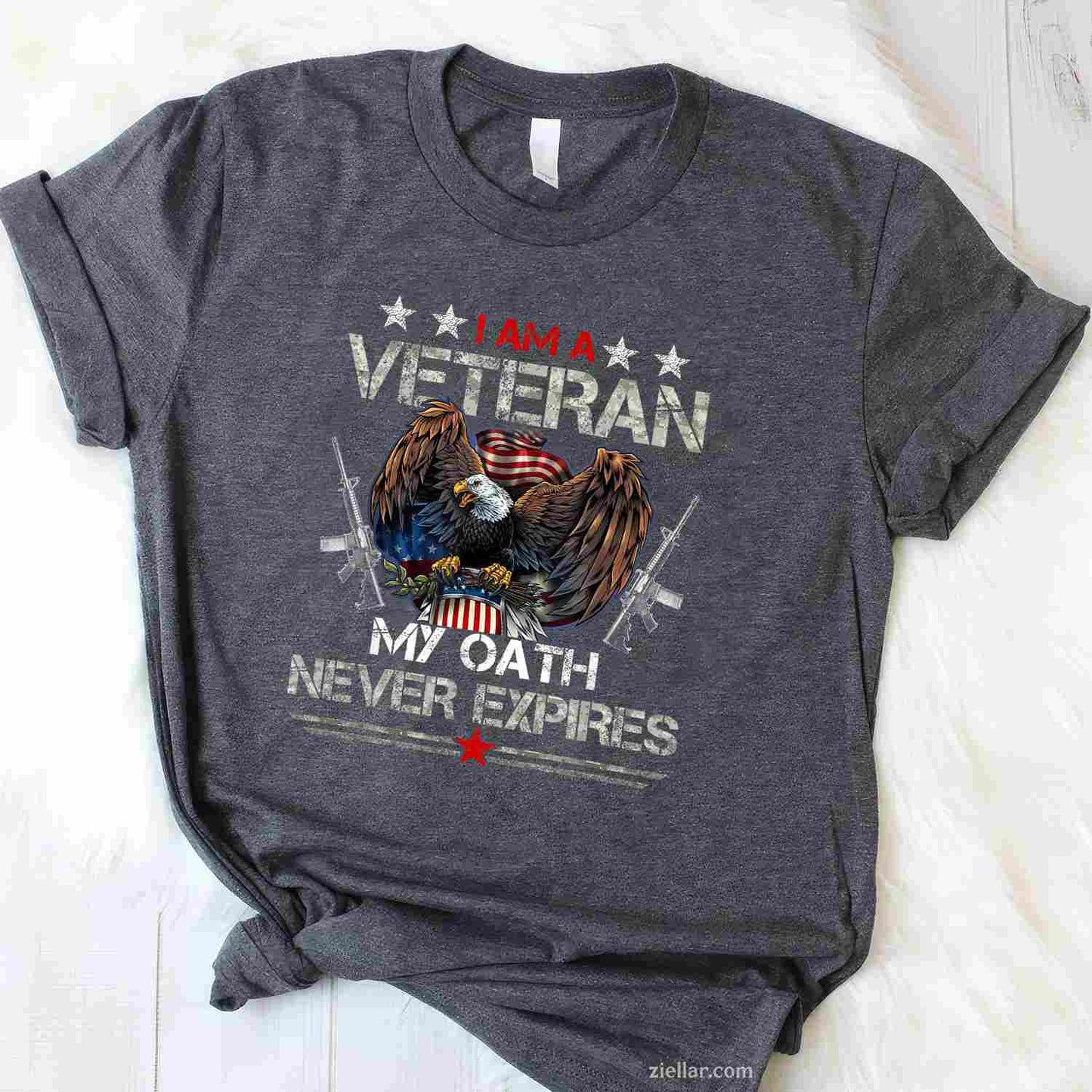 Proud U.S Veteran Gifts Army Veteran American Flag Vintage T-Shirt And Tee