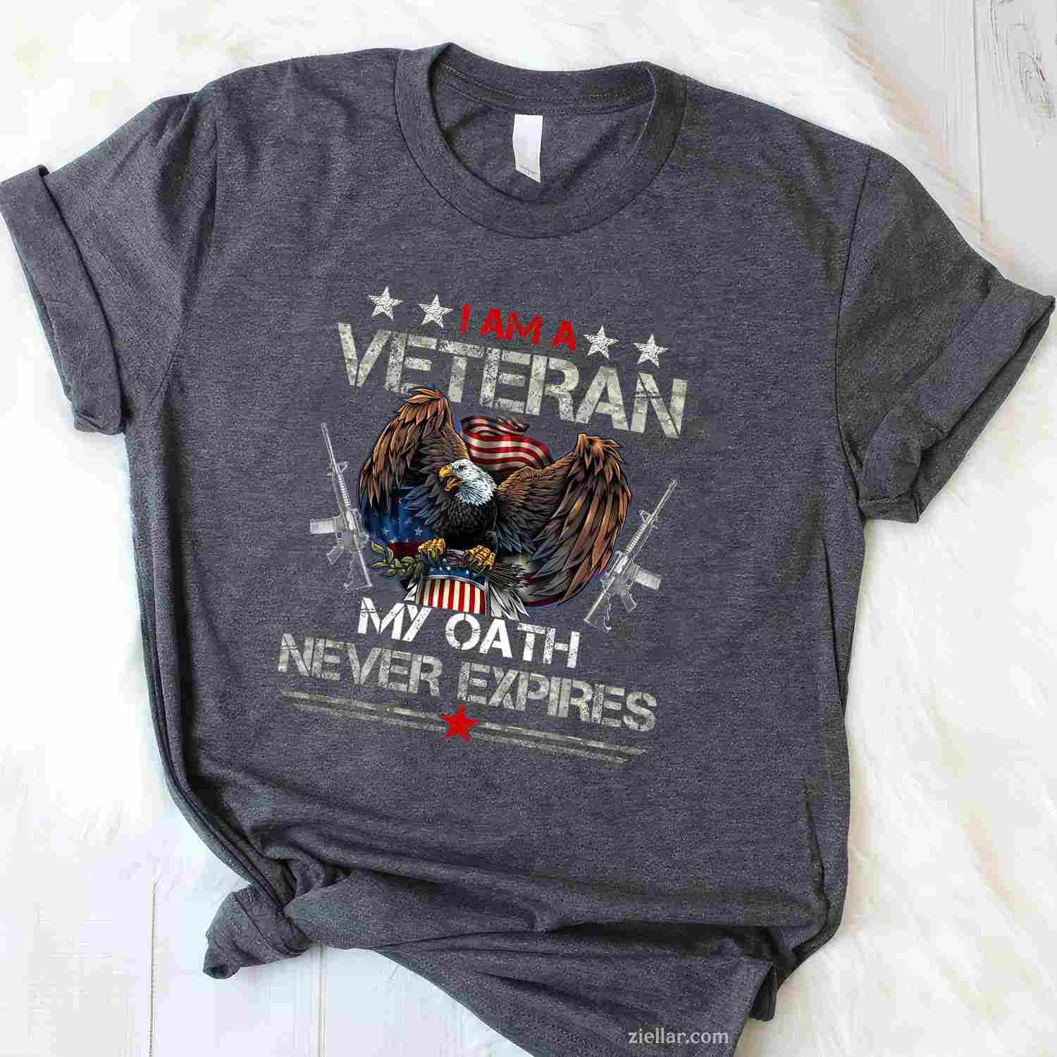 Proud U.S Veteran Gifts Army Veteran American Flag Vintage T-Shirt And Tee