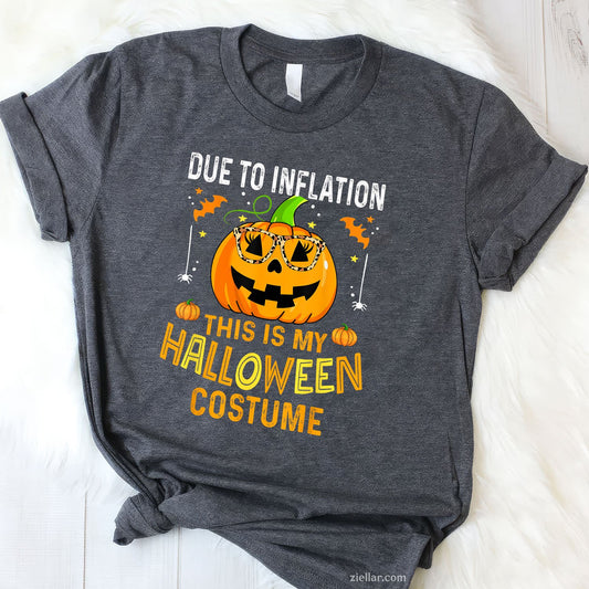 Pumpkin Halloween Tee and T-Shirt, Funny Costume T-Shirt for Men and Women Adults