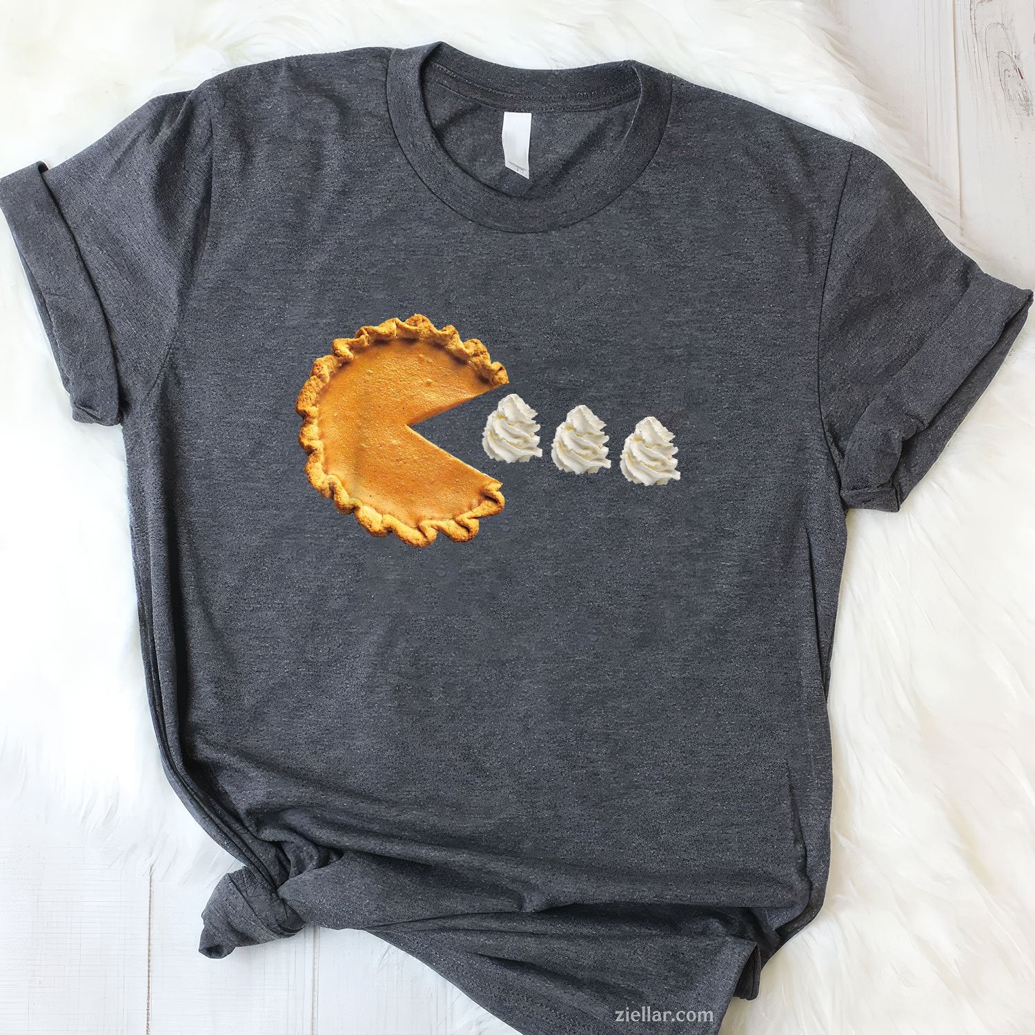 Pumpkin Pie Tee and T-Shirt, Classic Thanksgiving Dinner T-Shirt for Adults
