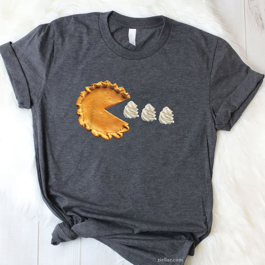Pumpkin Pie Tee and T-Shirt, Classic Thanksgiving Dinner T-Shirt for Adults