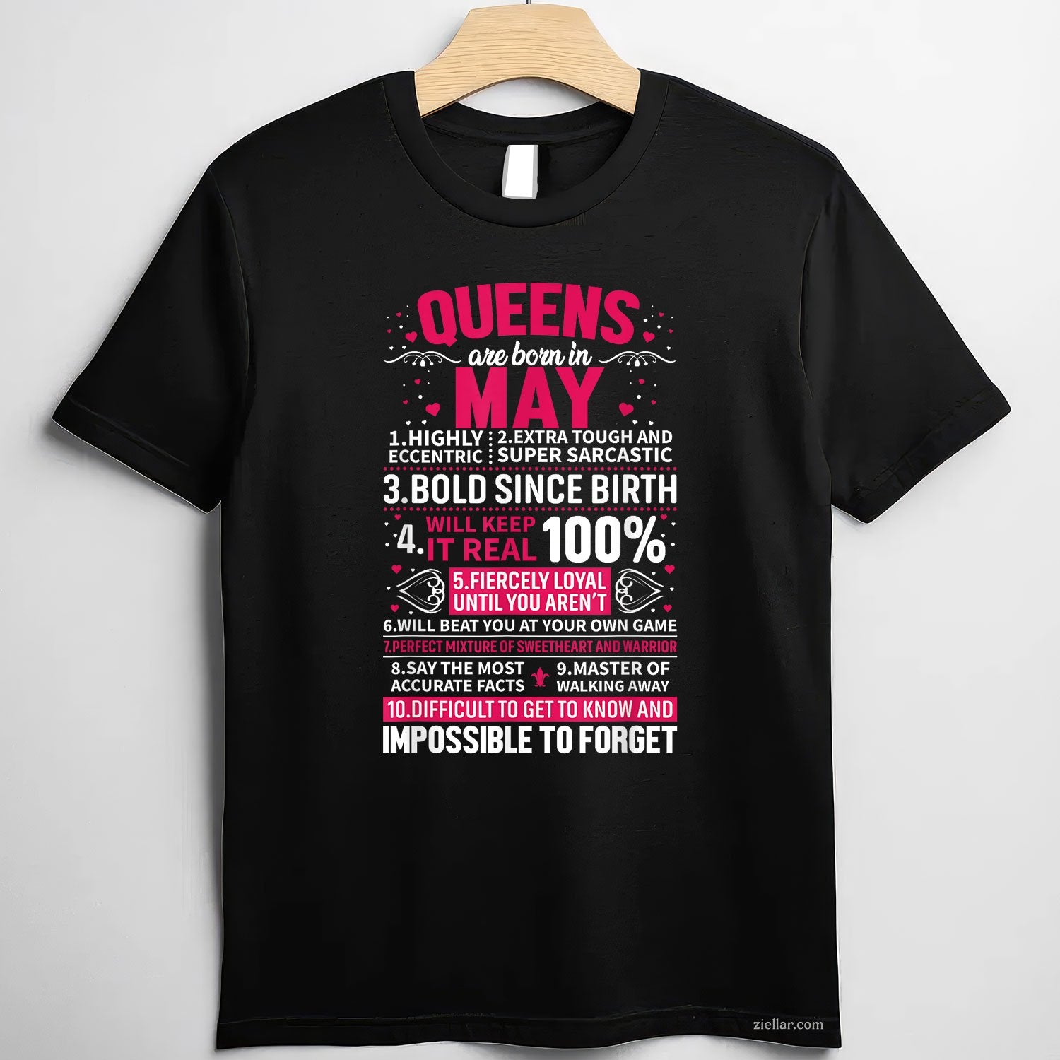 Queens Are Born in May Tee and T-Shirt, Birthday T-Shirt Gift for Women Adults