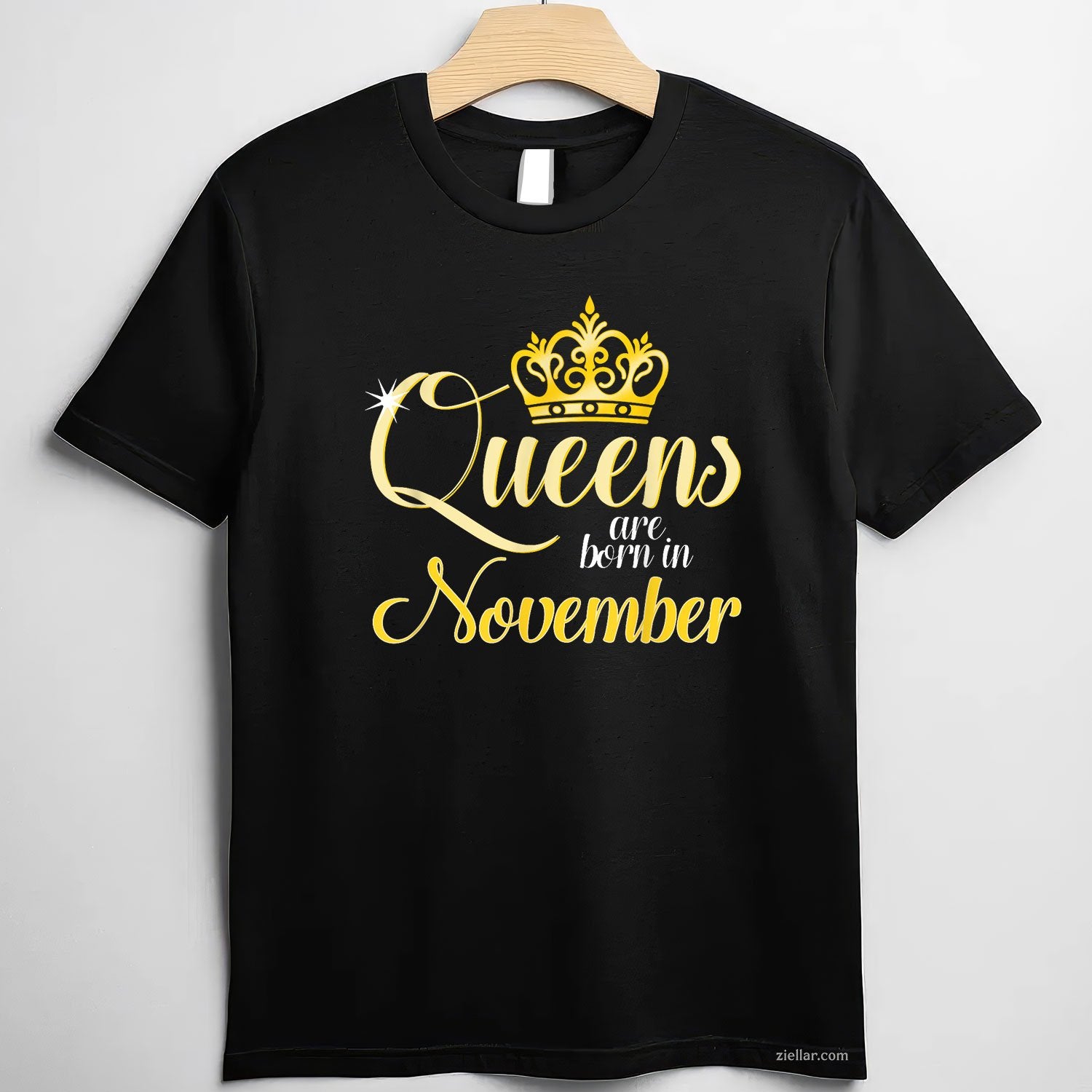 Queens Are Born in November Tee and T-Shirt, Birth Month Gift T-Shirt for Women Adults
