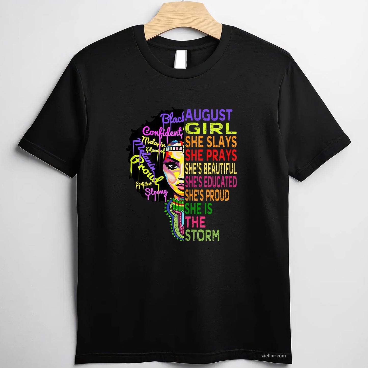 Queens Born in August Tee and T-Shirt, Birthday Shirts Gift for Women Adults