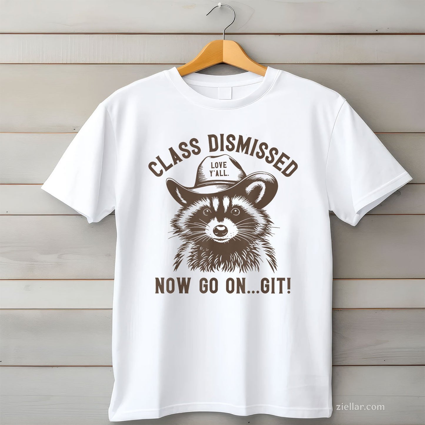 Raccoon Class Dismissed Tee and T-Shirt, Funny School's Out T-Shirt Gift for Adults