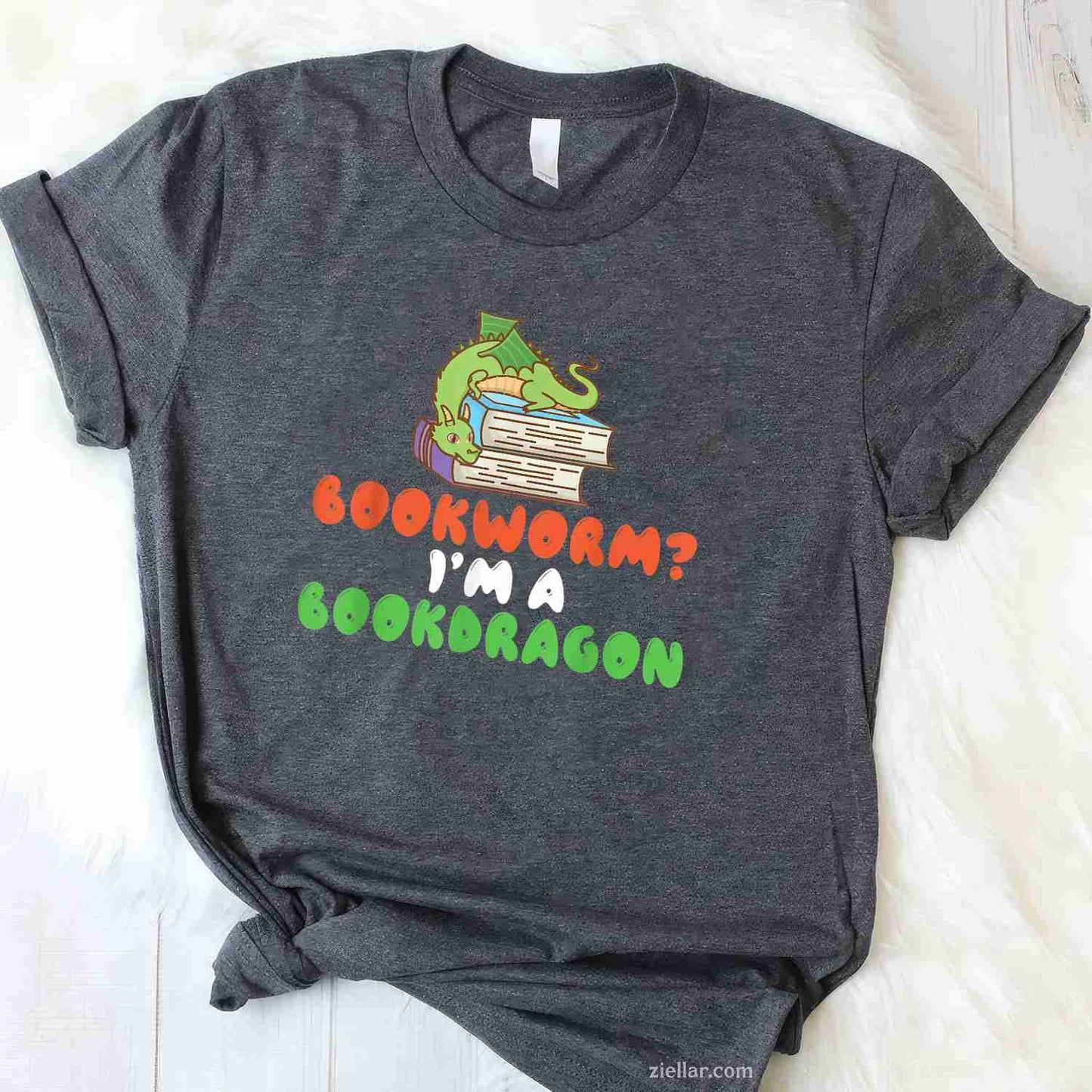 Reader Reading Book Lover Book Dragon Literature Bookworm T-Shirt