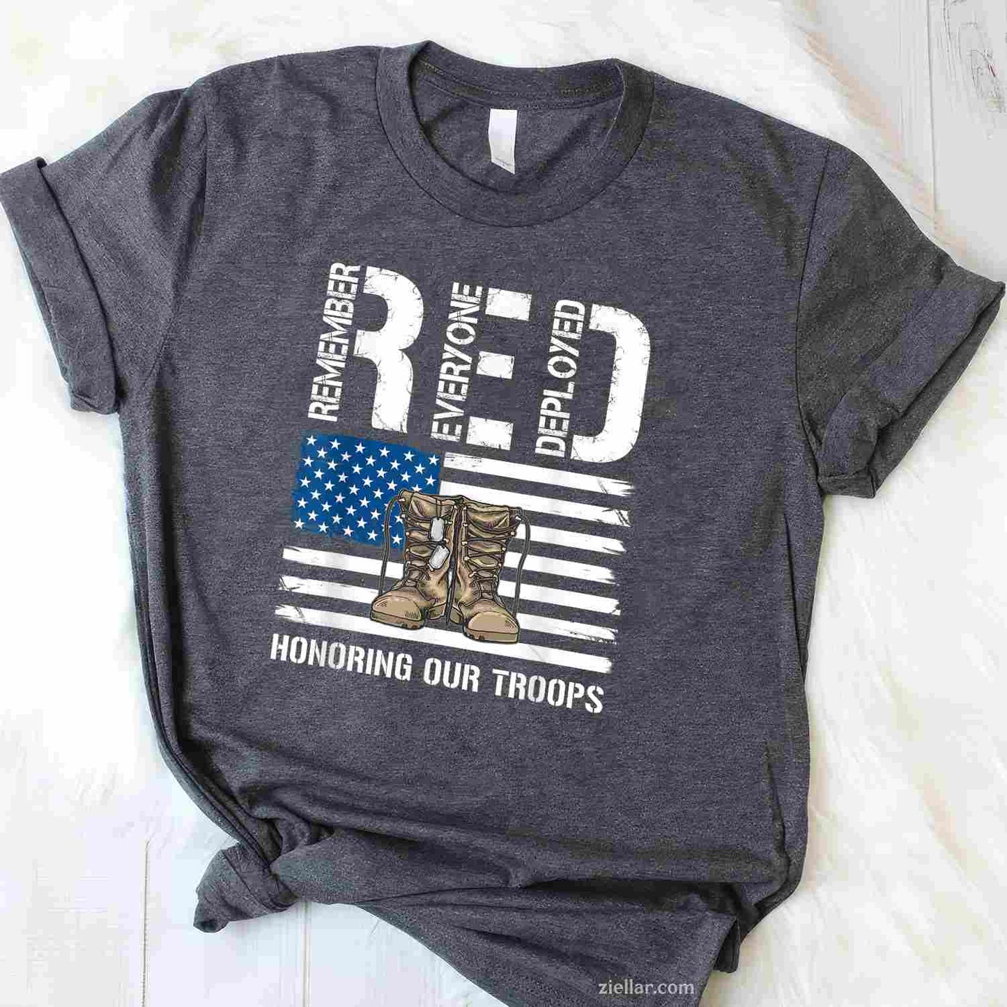 Remember Everyone Veteran Deployed Red Friday Military Support T-Shirt And Tee For Adults