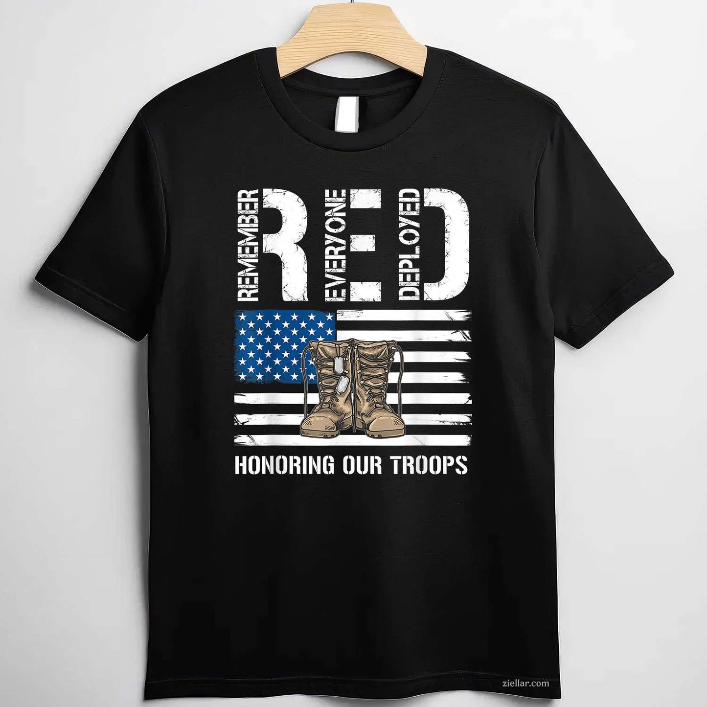 Remember Everyone Veteran Deployed Red Friday Military Support T-Shirt And Tee For Adults
