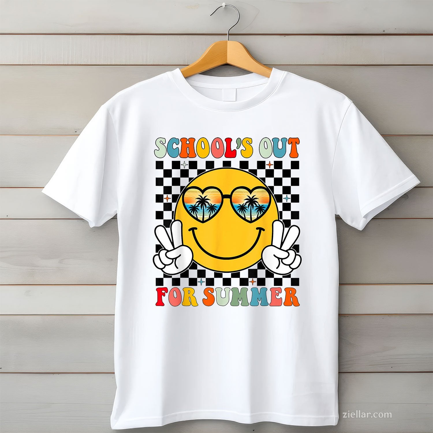 Retro School’s Out Tee and T-Shirt, End of Year Summer Break T-Shirt for Teachers and Adults