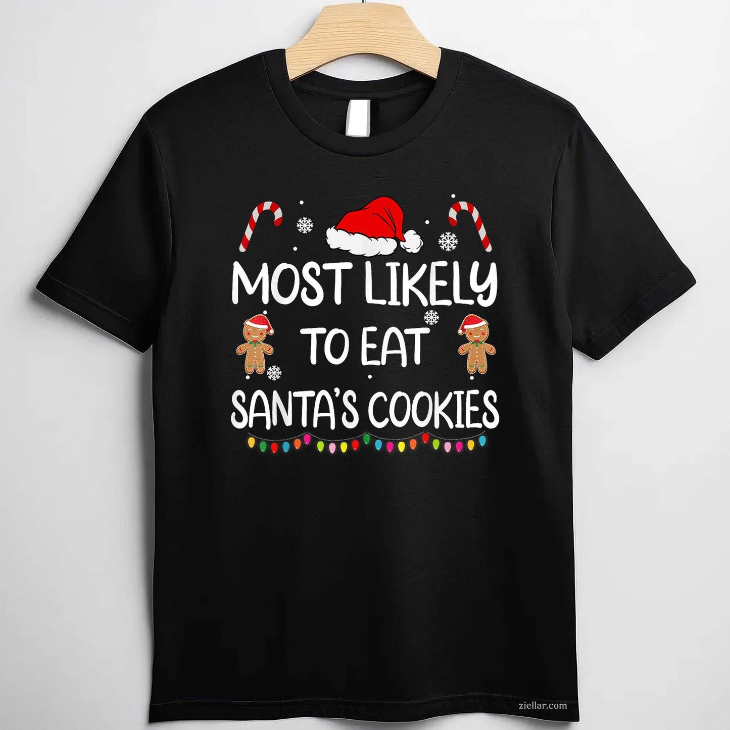 Rock Guitar Santa Claus Playing Guitar - Funny Christmas T-Shirt, A Funny Rock Guitar Santa Claus Tee