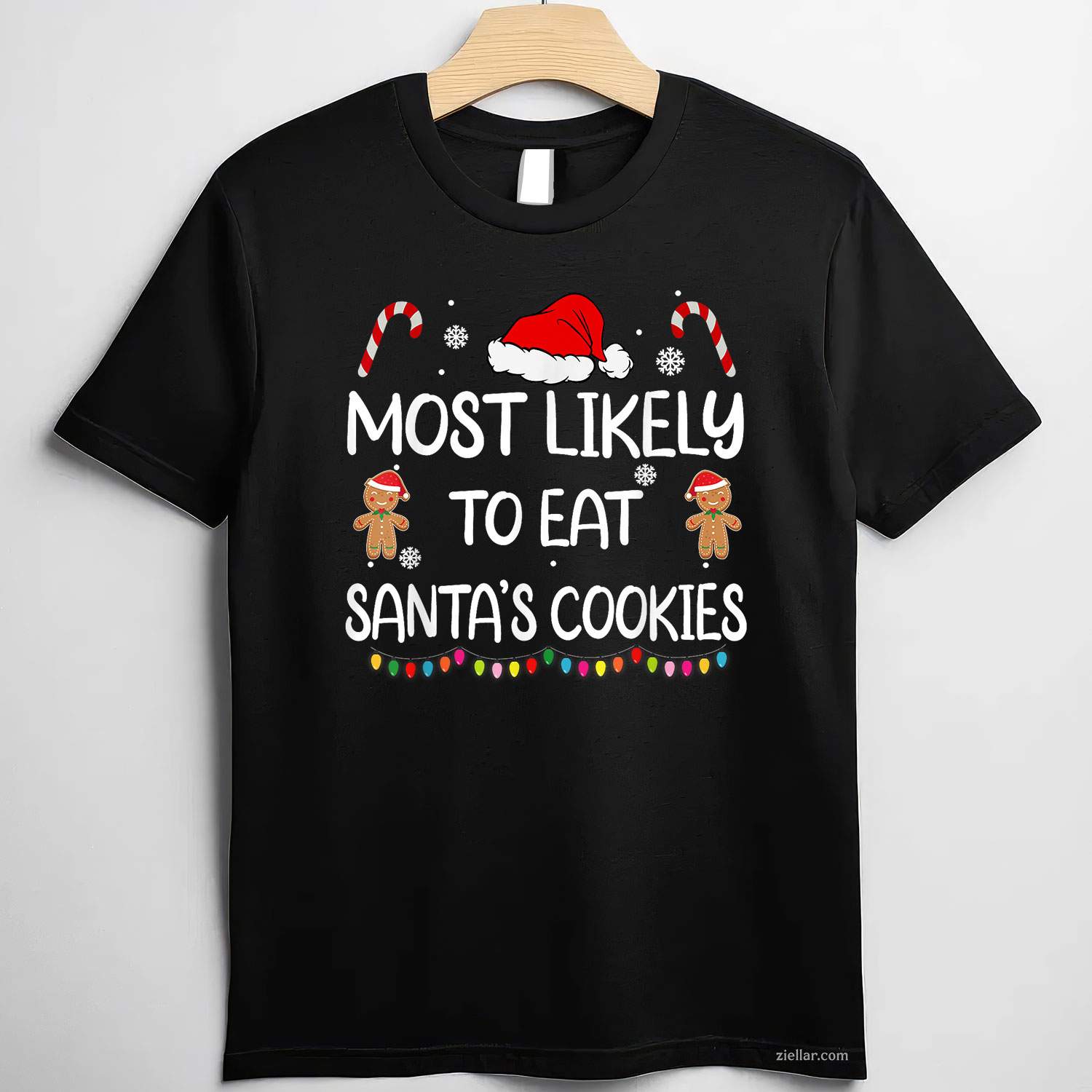 Rock Guitar Santa Claus Playing Guitar - Funny Christmas T-Shirt, A Funny Rock Guitar Santa Claus Tee