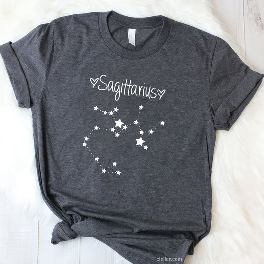 Sagittarius Horoscope Tee and T-Shirt, November December Zodiac Birthday T-Shirt for Adults