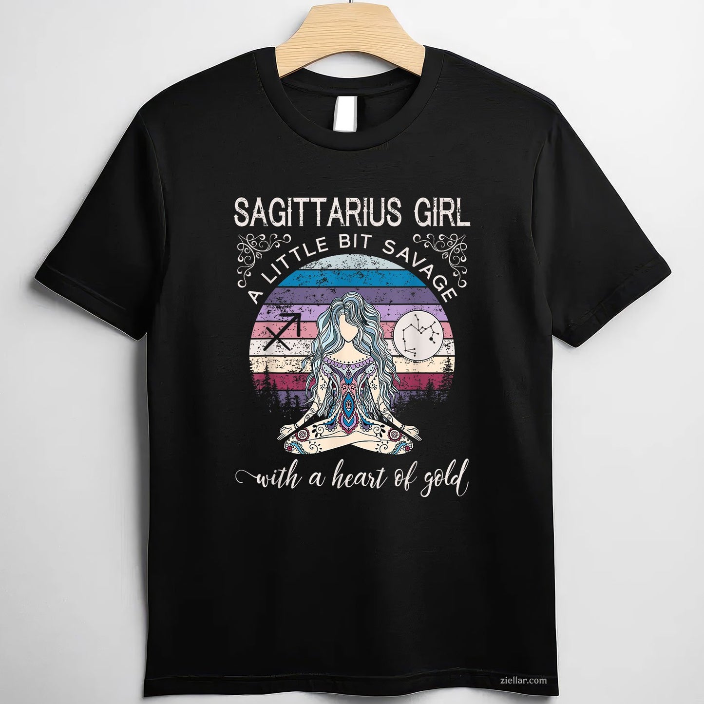 Sagittarius Girl Birthday Tee and T-Shirt, December Zodiac Gift T-Shirt for Women Adults