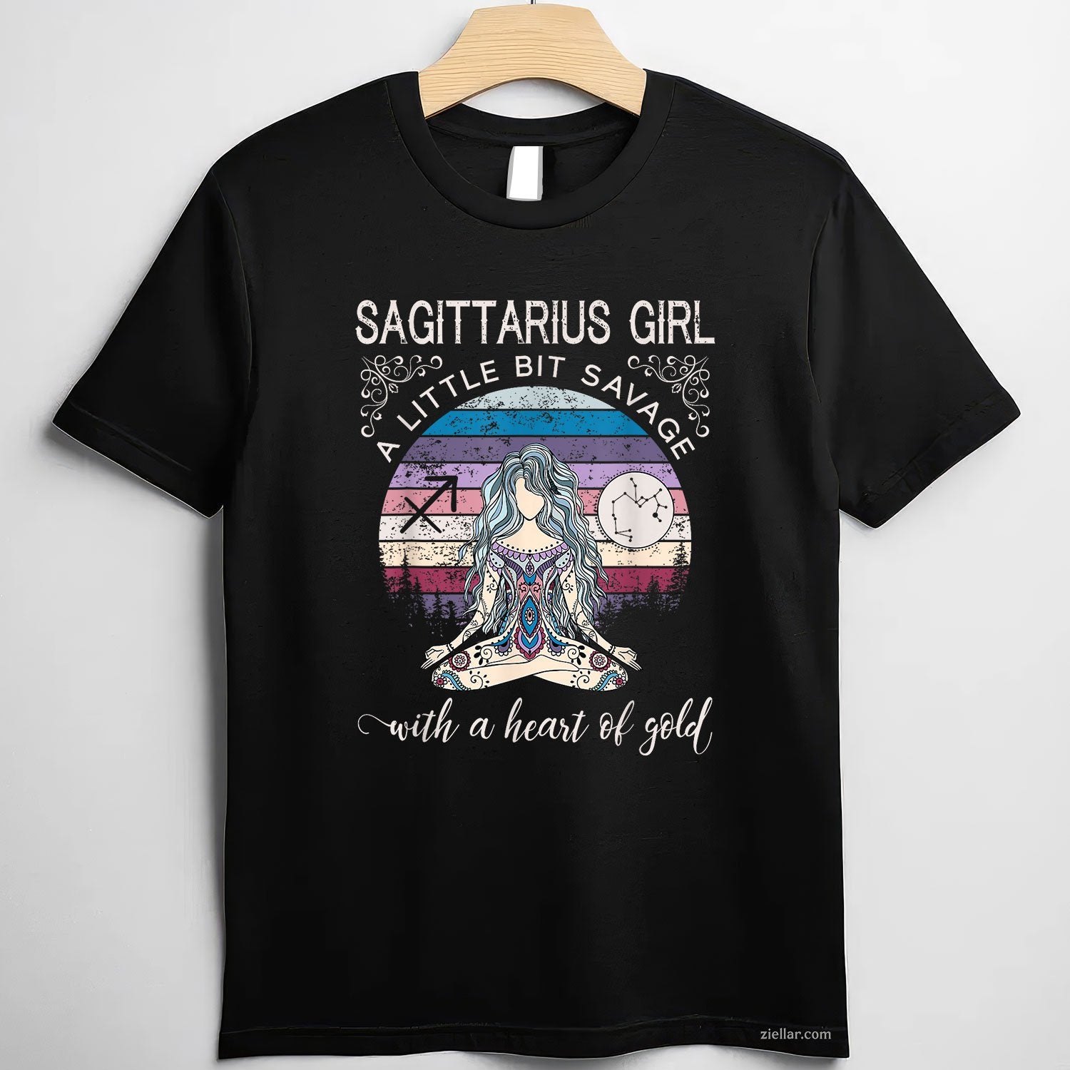 Sagittarius Girl Birthday Tee and T-Shirt, December Zodiac Gift T-Shirt for Women Adults