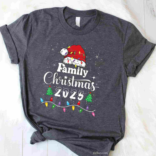 Santa Bigfoot Christmas Tree Xmas Lights Funny Sasquatch T-Shirt, A Bigfoot Sasquatch Christmas Tee For Adults