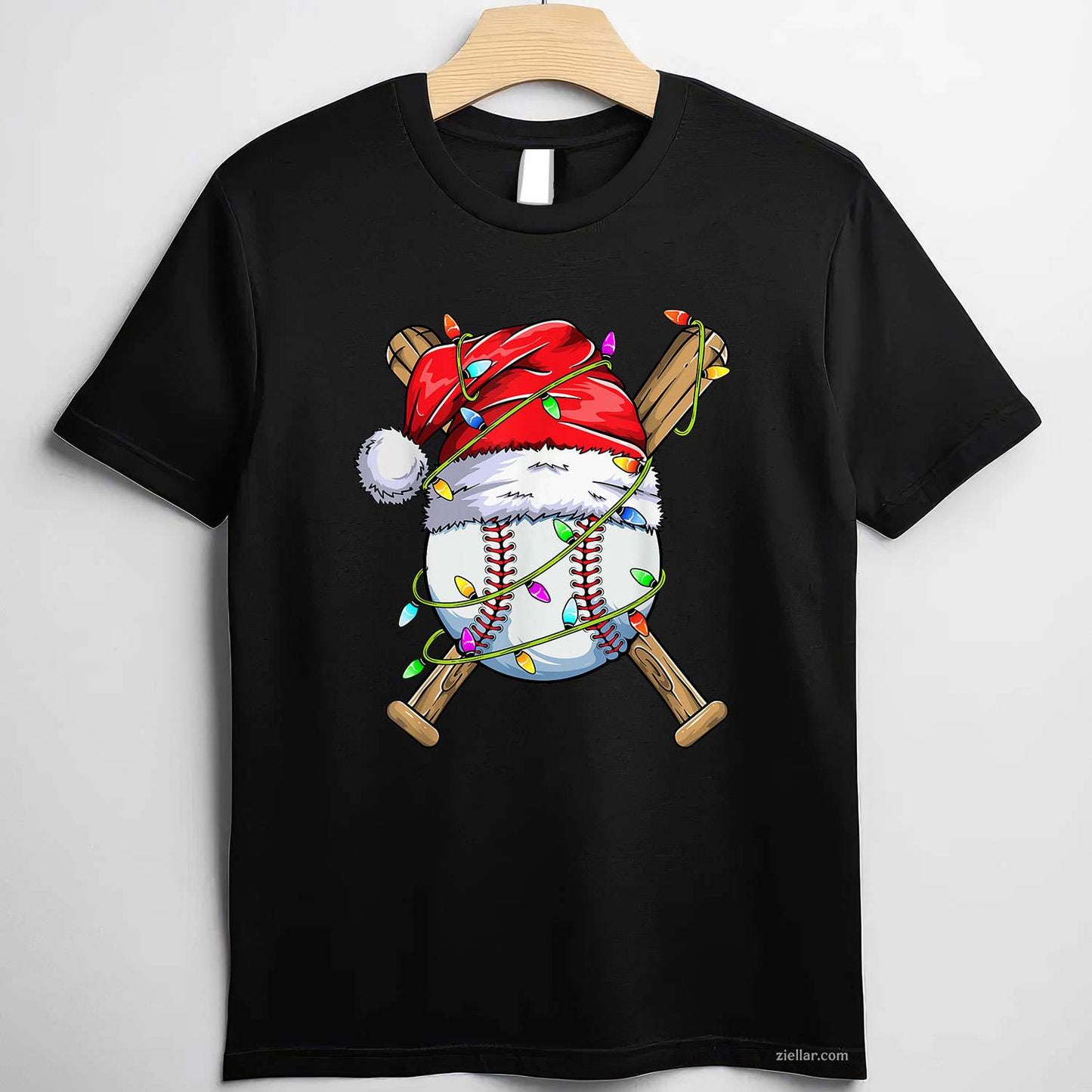 Santa Sports Design For Men Christmas Baseball Player T-Shirt, A Funny Sports Christmas Tee For Adult