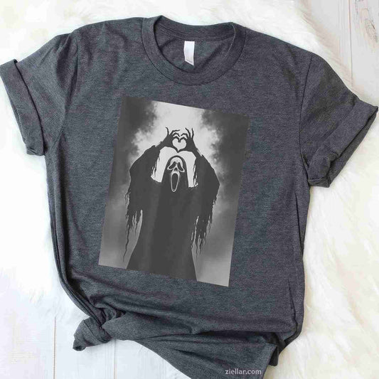 Scary Face Horror Poster Halloween Tee, Halloween T-Shirt for Men Women Adults Unisex, Cool Casual Street Style, Premium Quality