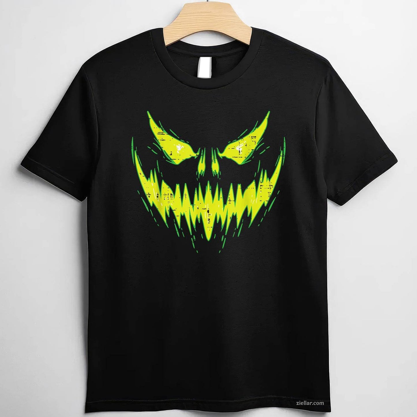 Scary Pumpkin Jack O Lantern Face Halloween Men Tee, Halloween T-Shirt for Men Women Adults Unisex, Aesthetic Streetwear Top, Soft Cotton Premium Print