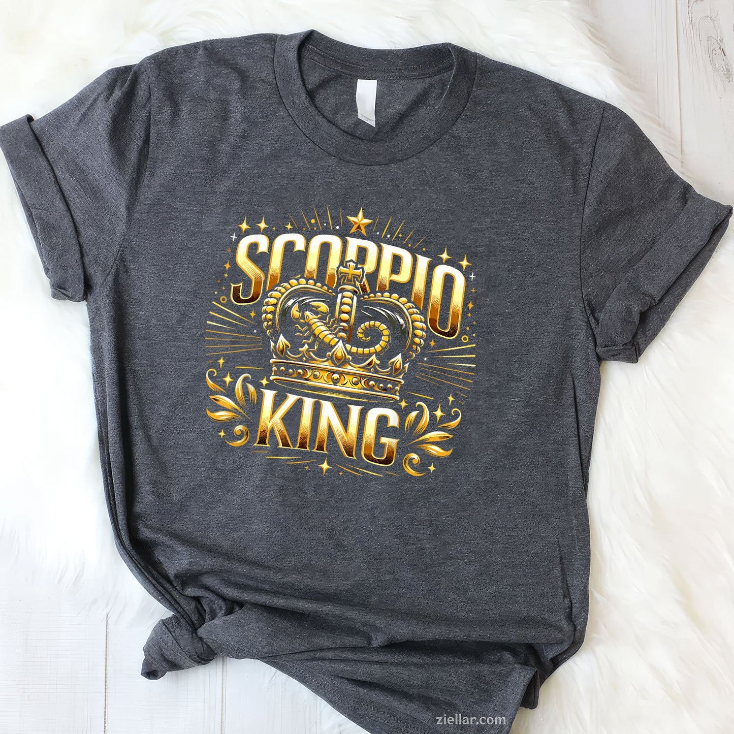 Scorpio King Birthday Tee and T-Shirt, November Zodiac Scorpion T-Shirt for Men Adults